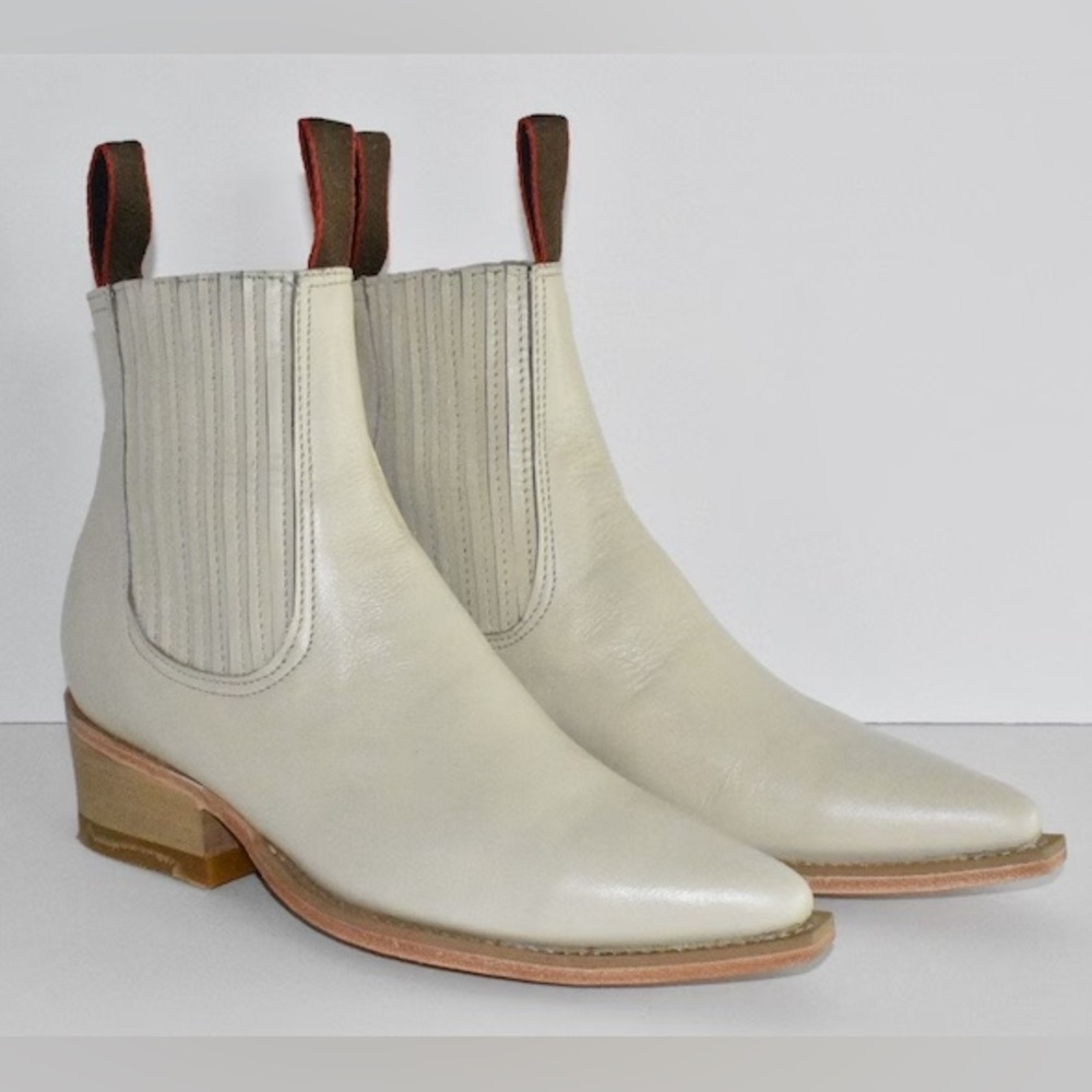 Off White Cowboy Boots - Ankle Boots
